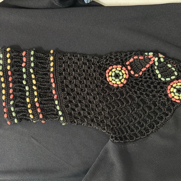 Joseph A’ Qu’est Black Embellished 3/4 Sleeve Blouse. Size M - Picture 11 of 13